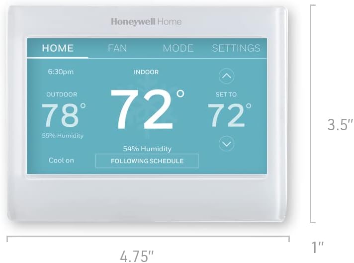 Honeywell Home RTH9585WF Wi-Fi Smart Color Thermostat, 7 Day Programmable, Touch Screen, Energy Star, Alexa Ready, C-Wire Required, Not Compatible with Line Volt Heating Gray Honeywell Home RTH9585WF Wi-Fi Smart Color Thermostat, 7 Day Programmable, Touch Screen, Energy Star, Alexa Ready, C-Wire Required, Not Compatible with Line Volt Heating Gray