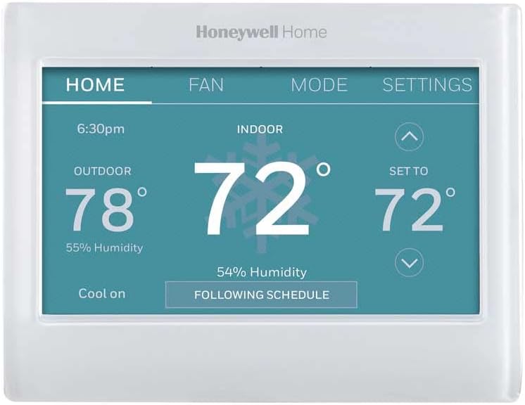 Honeywell Home RTH9585WF Wi-Fi Smart Color Thermostat, 7 Day Programmable, Touch Screen, Energy Star, Alexa Ready, C-Wire Required, Not Compatible with Line Volt Heating Gray Honeywell Home RTH9585WF Wi-Fi Smart Color Thermostat, 7 Day Programmable, Touch Screen, Energy Star, Alexa Ready, C-Wire Required, Not Compatible with Line Volt Heating Gray