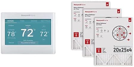 Honeywell Home RTH9585WF Wi-Fi Smart Color Thermostat, 7 Day Programmable, Touch Screen, Energy Star, Alexa Ready, C-Wire Required, Not Compatible with Line Volt Heating Gray Honeywell Home RTH9585WF Wi-Fi Smart Color Thermostat, 7 Day Programmable, Touch Screen, Energy Star, Alexa Ready, C-Wire Required, Not Compatible with Line Volt Heating Gray