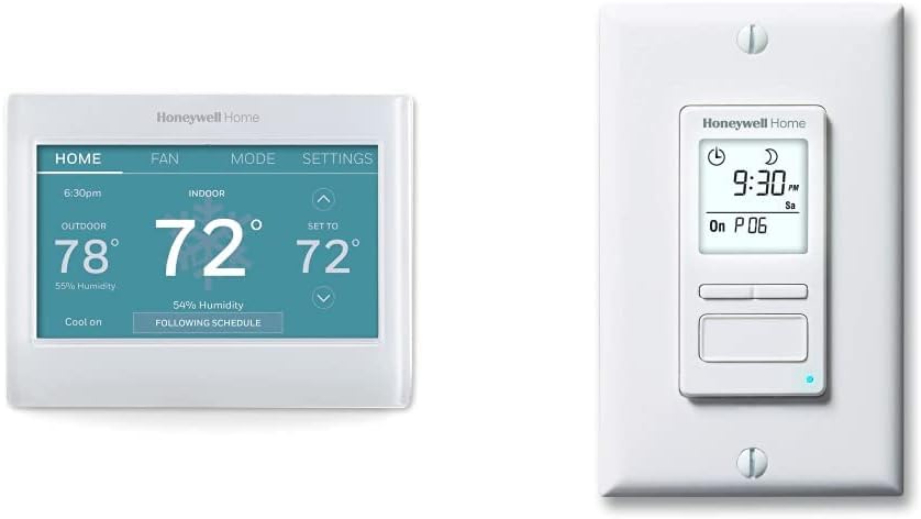 Honeywell Home RTH9585WF Wi-Fi Smart Color Thermostat, 7 Day Programmable, Touch Screen, Energy Star, Alexa Ready, C-Wire Required, Not Compatible with Line Volt Heating Gray Honeywell Home RTH9585WF Wi-Fi Smart Color Thermostat, 7 Day Programmable, Touch Screen, Energy Star, Alexa Ready, C-Wire Required, Not Compatible with Line Volt Heating Gray