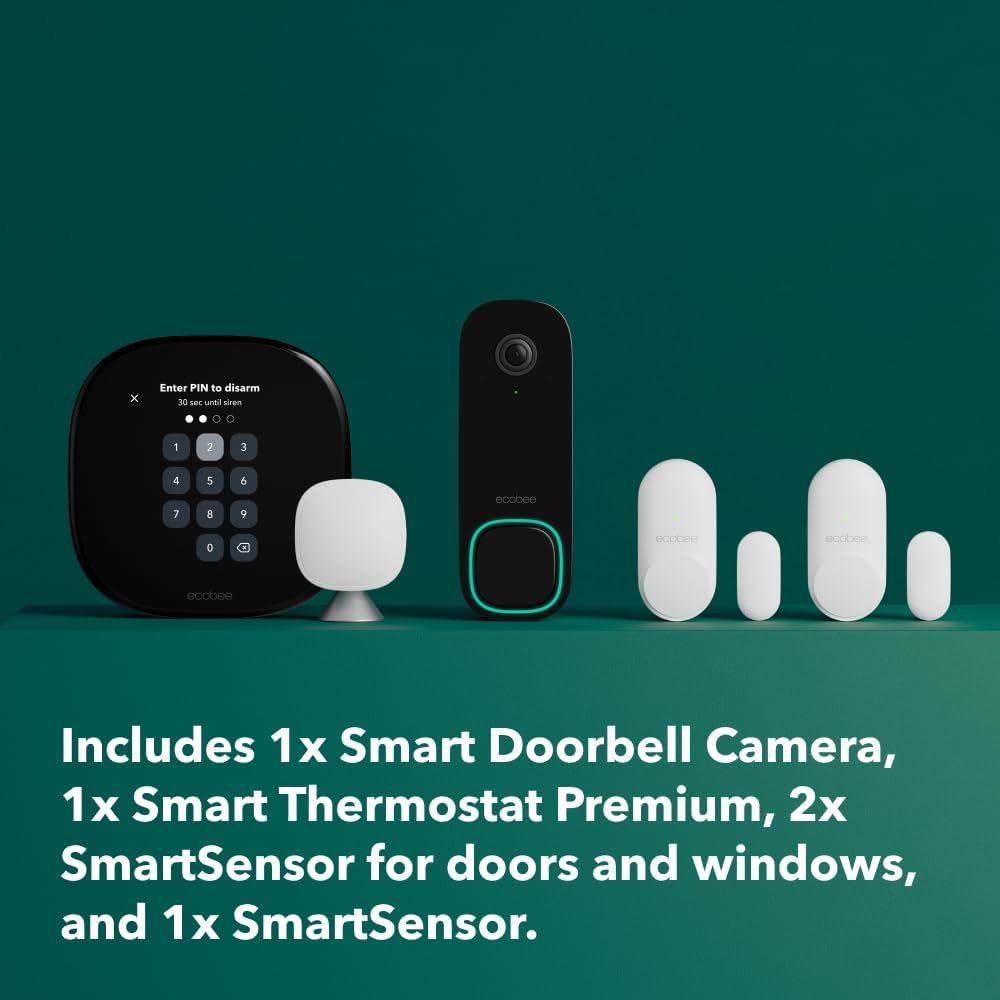 ecobee New Smart Thermostat Premium with Smart Sensor and Air Quality Monitor - Programmable Wifi Thermostat - Works with Siri, Alexa, Google Assistant ecobee New Smart Thermostat Premium with Smart Sensor and Air Quality Monitor - Programmable Wifi Thermostat - Works with Siri, Alexa, Google Assistant