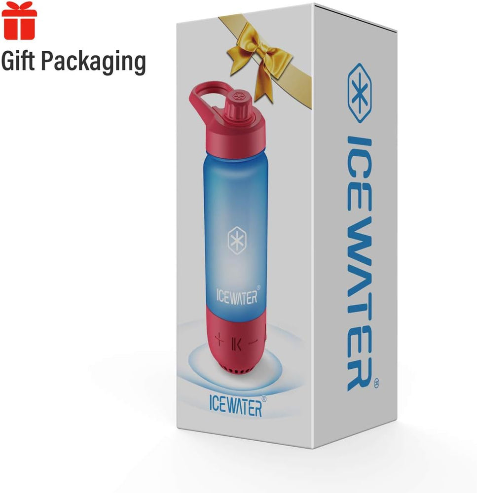 ICEWATER 3-in-1 Smart Water Bottle, Glows to Remind You to Keep Hydrated, Bluetooth Speaker & Dancing Lights, Plastic Water Bottle With Chug Lid, Great Christmas Gift (20 oz, Black) ICEWATER 3-in-1 Smart Water Bottle, Glows to Remind You to Keep Hydrated, Bluetooth Speaker & Dancing Lights, Plastic Water Bottle With Chug Lid, Great Christmas Gift (20 oz, Black)