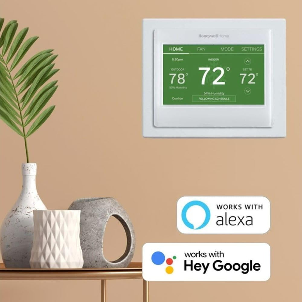 Honeywell Home RTH9585WF Wi-Fi Smart Color Thermostat, 7 Day Programmable, Touch Screen, Energy Star, Alexa Ready, C-Wire Required, Not Compatible with Line Volt Heating Gray Honeywell Home RTH9585WF Wi-Fi Smart Color Thermostat, 7 Day Programmable, Touch Screen, Energy Star, Alexa Ready, C-Wire Required, Not Compatible with Line Volt Heating Gray