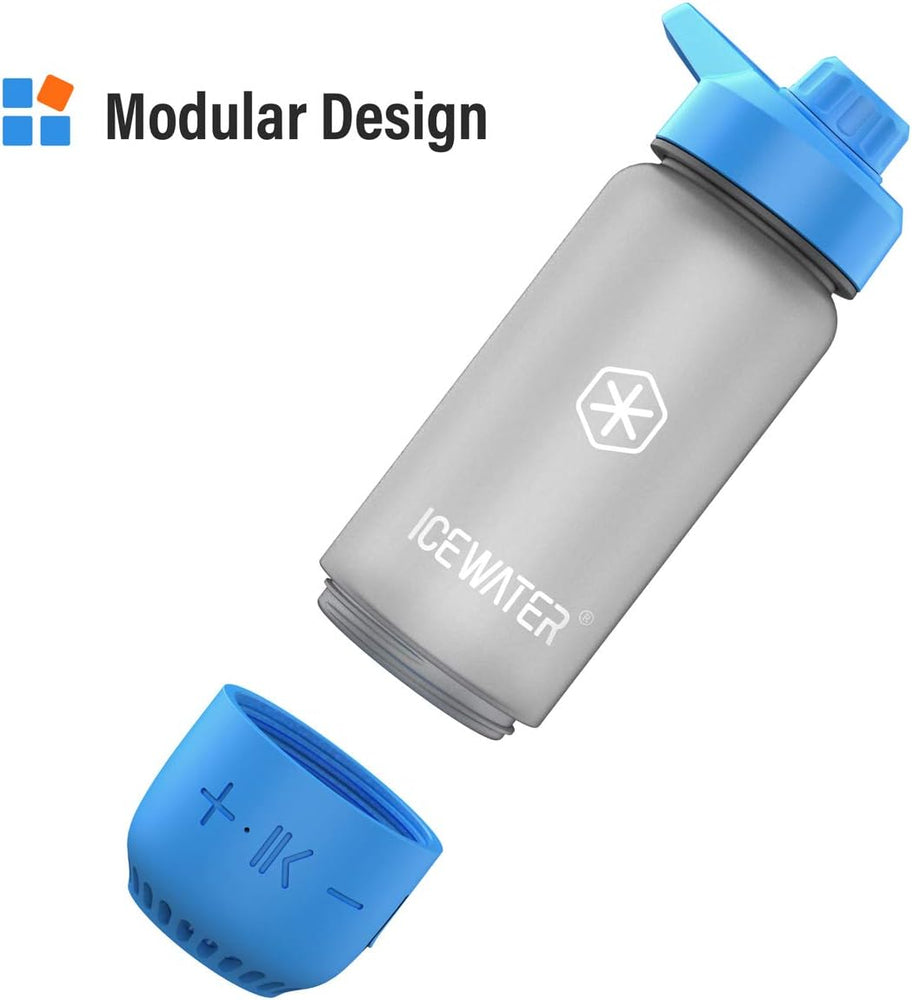 ICEWATER 3-in-1 Smart Water Bottle, Glows to Remind You to Keep Hydrated, Bluetooth Speaker & Dancing Lights, Plastic Water Bottle With Chug Lid, Great Christmas Gift (20 oz, Black) ICEWATER 3-in-1 Smart Water Bottle, Glows to Remind You to Keep Hydrated, Bluetooth Speaker & Dancing Lights, Plastic Water Bottle With Chug Lid, Great Christmas Gift (20 oz, Black)