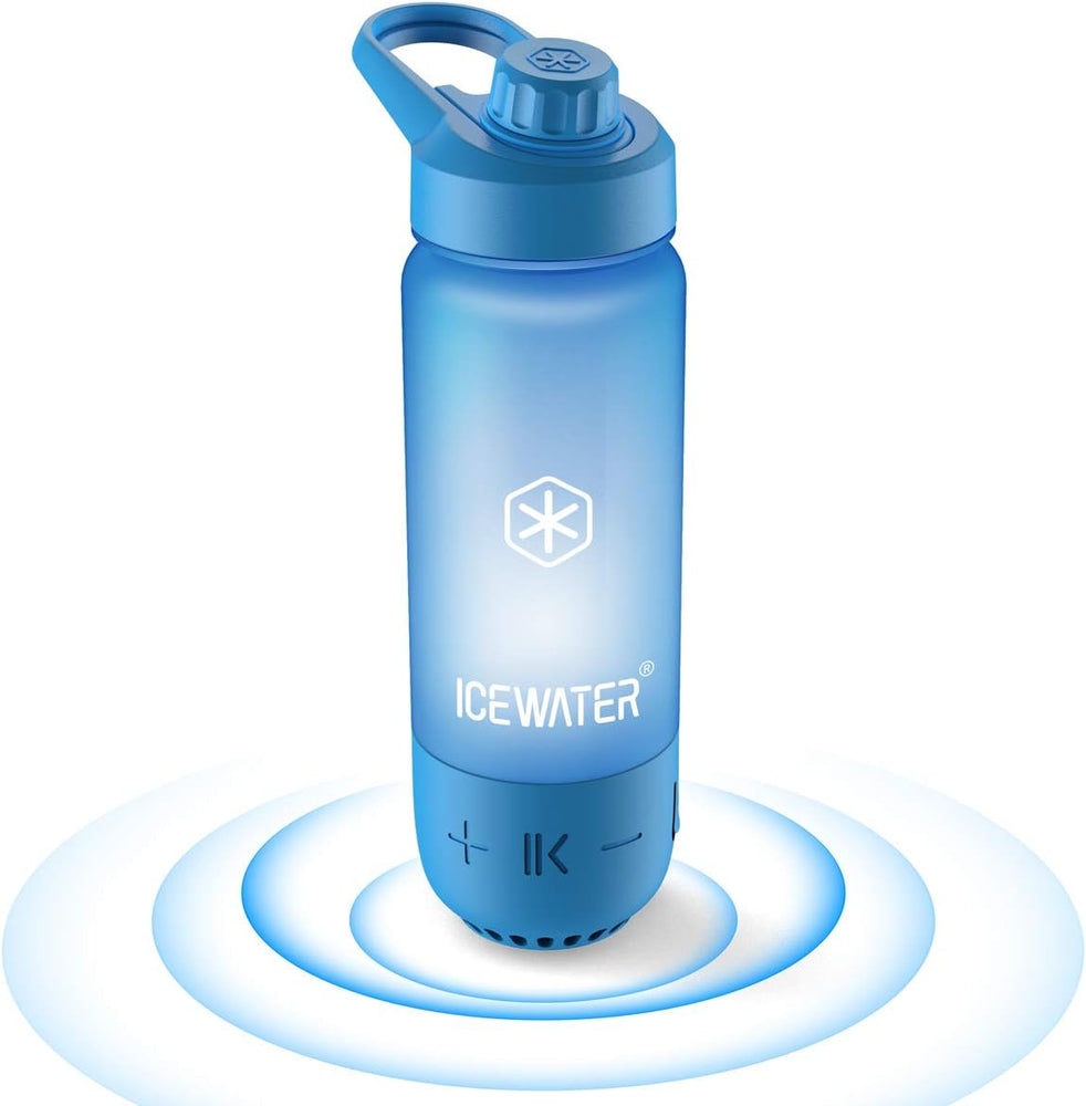 ICEWATER 3-in-1 Smart Water Bottle, Glows to Remind You to Keep Hydrated, Bluetooth Speaker & Dancing Lights, Plastic Water Bottle With Chug Lid, Great Christmas Gift (20 oz, Black) ICEWATER 3-in-1 Smart Water Bottle, Glows to Remind You to Keep Hydrated, Bluetooth Speaker & Dancing Lights, Plastic Water Bottle With Chug Lid, Great Christmas Gift (20 oz, Black)