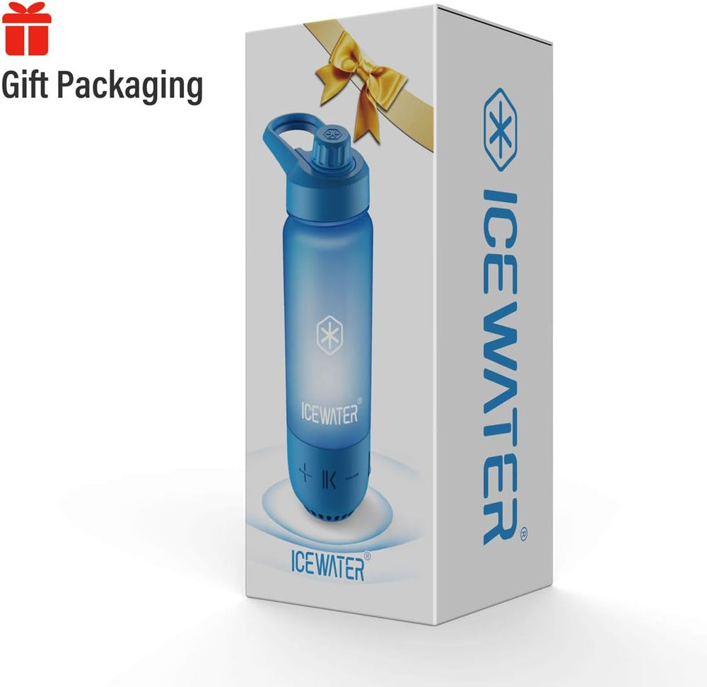 ICEWATER 3-in-1 Smart Water Bottle, Glows to Remind You to Keep Hydrated, Bluetooth Speaker & Dancing Lights, Plastic Water Bottle With Chug Lid, Great Christmas Gift (20 oz, Black) ICEWATER 3-in-1 Smart Water Bottle, Glows to Remind You to Keep Hydrated, Bluetooth Speaker & Dancing Lights, Plastic Water Bottle With Chug Lid, Great Christmas Gift (20 oz, Black)