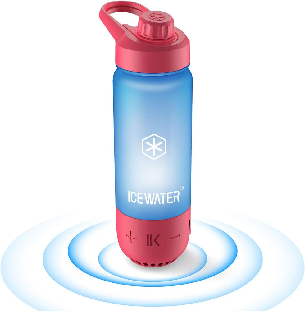 ICEWATER 3-in-1 Smart Water Bottle, Glows to Remind You to Keep Hydrated, Bluetooth Speaker & Dancing Lights, Plastic Water Bottle With Chug Lid, Great Christmas Gift (20 oz, Black) ICEWATER 3-in-1 Smart Water Bottle, Glows to Remind You to Keep Hydrated, Bluetooth Speaker & Dancing Lights, Plastic Water Bottle With Chug Lid, Great Christmas Gift (20 oz, Black)