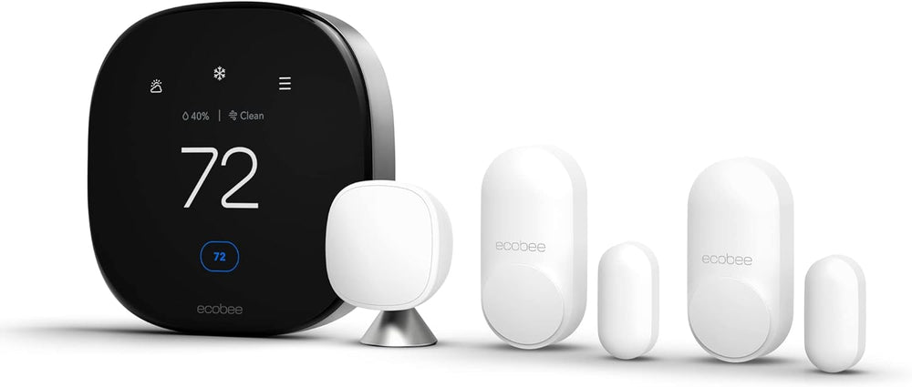 ecobee New Smart Thermostat Premium with Smart Sensor and Air Quality Monitor - Programmable Wifi Thermostat - Works with Siri, Alexa, Google Assistant ecobee New Smart Thermostat Premium with Smart Sensor and Air Quality Monitor - Programmable Wifi Thermostat - Works with Siri, Alexa, Google Assistant