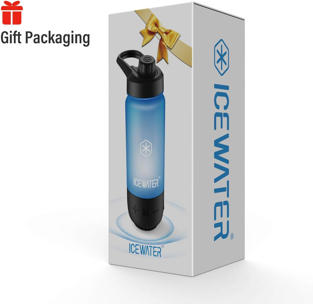 ICEWATER 3-in-1 Smart Water Bottle, Glows to Remind You to Keep Hydrated, Bluetooth Speaker & Dancing Lights, Plastic Water Bottle With Chug Lid, Great Christmas Gift (20 oz, Black) ICEWATER 3-in-1 Smart Water Bottle, Glows to Remind You to Keep Hydrated, Bluetooth Speaker & Dancing Lights, Plastic Water Bottle With Chug Lid, Great Christmas Gift (20 oz, Black)