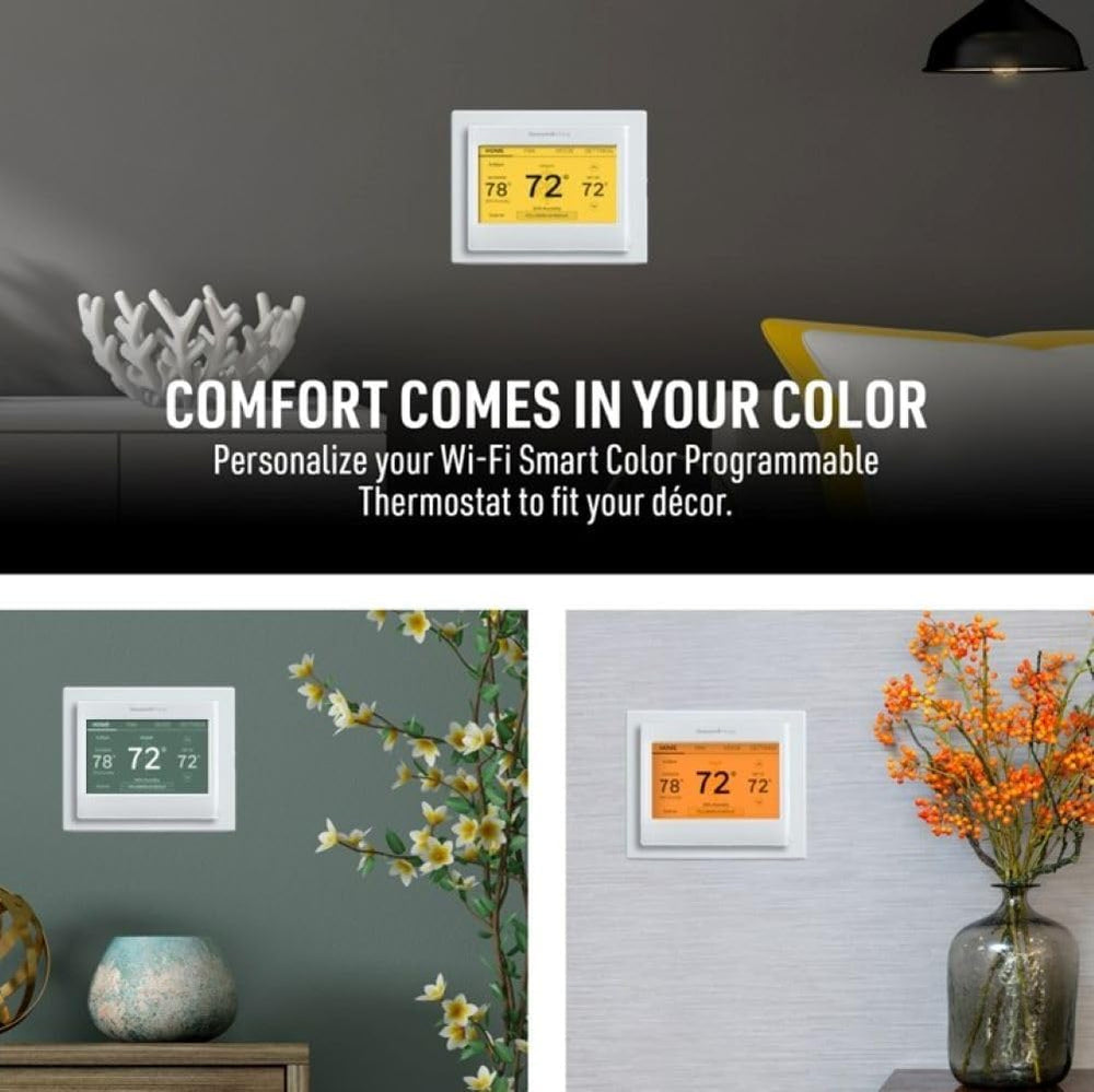 Honeywell Home RTH9585WF Wi-Fi Smart Color Thermostat, 7 Day Programmable, Touch Screen, Energy Star, Alexa Ready, C-Wire Required, Not Compatible with Line Volt Heating Gray Honeywell Home RTH9585WF Wi-Fi Smart Color Thermostat, 7 Day Programmable, Touch Screen, Energy Star, Alexa Ready, C-Wire Required, Not Compatible with Line Volt Heating Gray