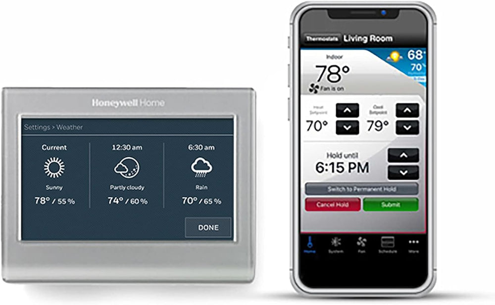 Honeywell Home RTH9585WF Wi-Fi Smart Color Thermostat, 7 Day Programmable, Touch Screen, Energy Star, Alexa Ready, C-Wire Required, Not Compatible with Line Volt Heating Gray Honeywell Home RTH9585WF Wi-Fi Smart Color Thermostat, 7 Day Programmable, Touch Screen, Energy Star, Alexa Ready, C-Wire Required, Not Compatible with Line Volt Heating Gray