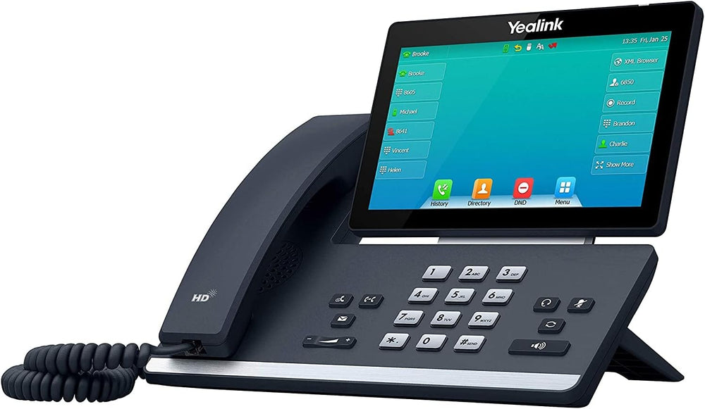 Yealink T57W IP Phone, 16 VoIP Accounts. 7-Inch Adjustable Color Touch Screen. USB 2.0, 802.11ac Wi-Fi, Dual-Port Gigabit Ethernet, 802.3af PoE, Power Adapter Not Included (SIP-T57W) Yealink T57W IP Phone, 16 VoIP Accounts. 7-Inch Adjustable Color Touch Screen. USB 2.0, 802.11ac Wi-Fi, Dual-Port Gigabit Ethernet, 802.3af PoE, Power Adapter Not Included (SIP-T57W)