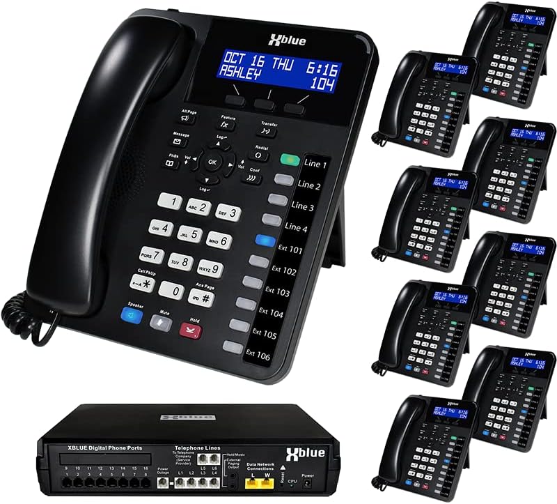 XBLUE X16 Plus Small Business Phone System Bundle with (3) XD10 Digital Phones - Capacity is (6) Outside Line & (16) Digital Phones - Includes Auto Attendant, Voicemail, Caller ID, Paging & Intercom XBLUE X16 Plus Small Business Phone System Bundle with (3) XD10 Digital Phones - Capacity is (6) Outside Line & (16) Digital Phones - Includes Auto Attendant, Voicemail, Caller ID, Paging & Intercom