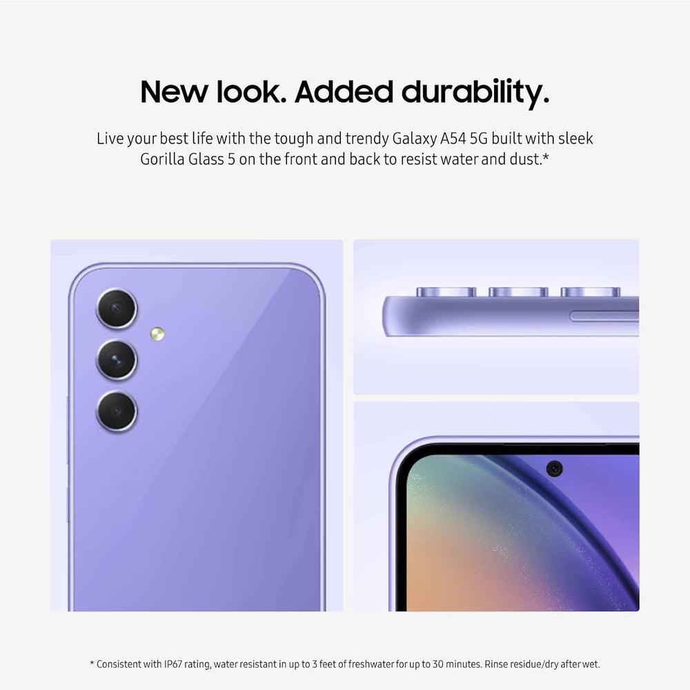 SAMSUNG Galaxy A54 5G A Series Cell Phone, Unlocked Android Smartphone, 128GB, 6.4” Fluid Display Screen, Pro Grade Camera, Long Battery Life, Refined Design, US Version, 2023, Awesome Black SAMSUNG Galaxy A54 5G A Series Cell Phone, Unlocked Android Smartphone, 128GB, 6.4” Fluid Display Screen, Pro Grade Camera, Long Battery Life, Refined Design, US Version, 2023, Awesome Black