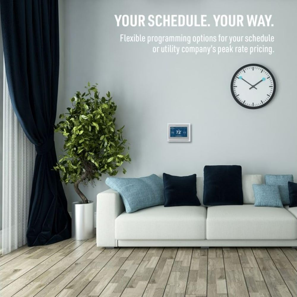 Honeywell Home RTH9585WF Wi-Fi Smart Color Thermostat, 7 Day Programmable, Touch Screen, Energy Star, Alexa Ready, C-Wire Required, Not Compatible with Line Volt Heating Gray Honeywell Home RTH9585WF Wi-Fi Smart Color Thermostat, 7 Day Programmable, Touch Screen, Energy Star, Alexa Ready, C-Wire Required, Not Compatible with Line Volt Heating Gray