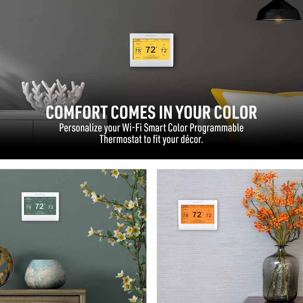 Honeywell Home RTH9585WF Wi-Fi Smart Color Thermostat, 7 Day Programmable, Touch Screen, Energy Star, Alexa Ready, C-Wire Required, Not Compatible with Line Volt Heating Gray Honeywell Home RTH9585WF Wi-Fi Smart Color Thermostat, 7 Day Programmable, Touch Screen, Energy Star, Alexa Ready, C-Wire Required, Not Compatible with Line Volt Heating Gray