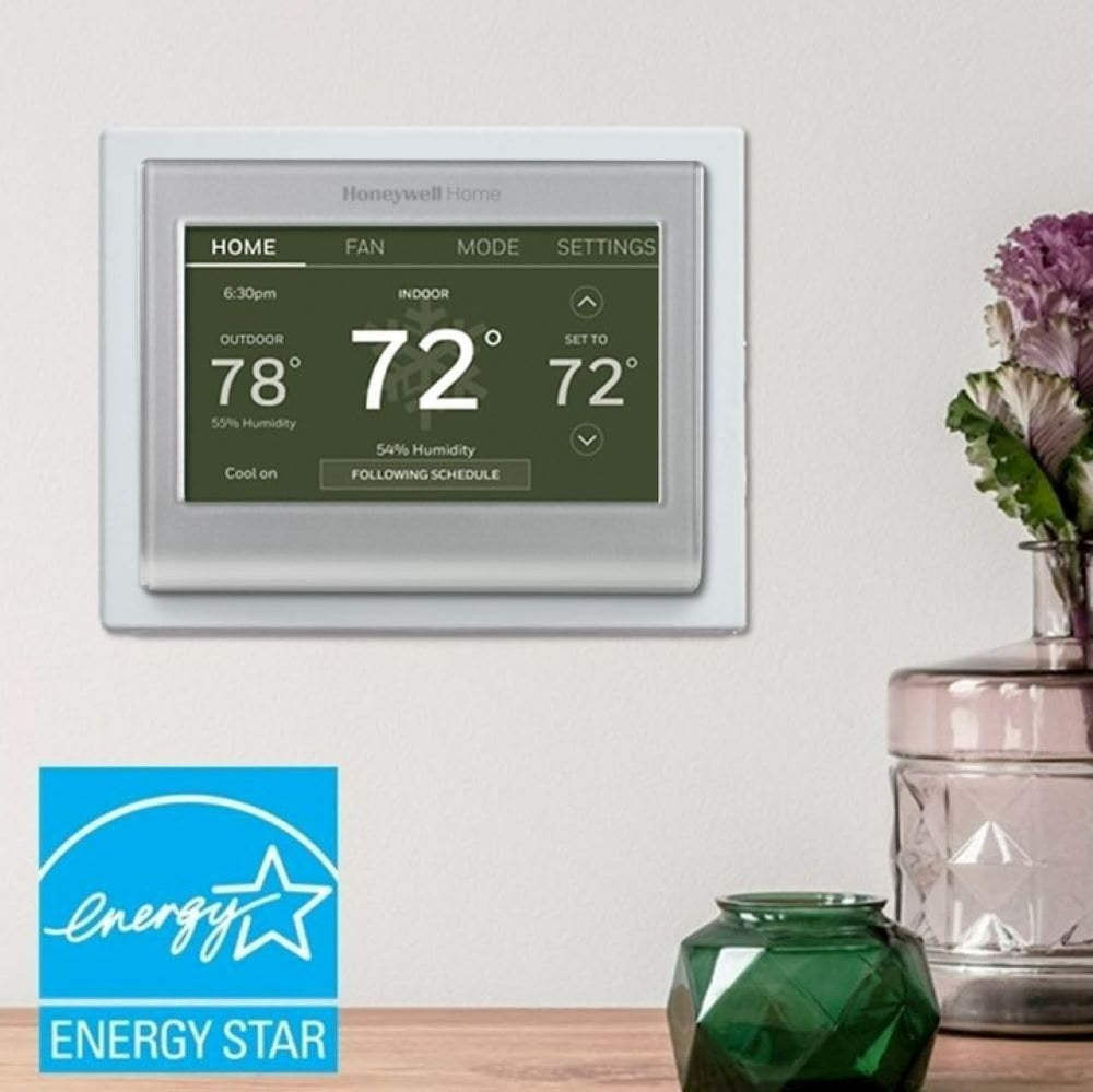 Honeywell Home RTH9585WF Wi-Fi Smart Color Thermostat, 7 Day Programmable, Touch Screen, Energy Star, Alexa Ready, C-Wire Required, Not Compatible with Line Volt Heating Gray Honeywell Home RTH9585WF Wi-Fi Smart Color Thermostat, 7 Day Programmable, Touch Screen, Energy Star, Alexa Ready, C-Wire Required, Not Compatible with Line Volt Heating Gray