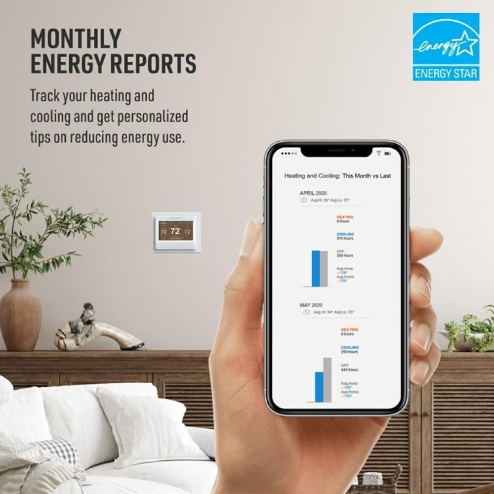 Honeywell Home RTH9585WF Wi-Fi Smart Color Thermostat, 7 Day Programmable, Touch Screen, Energy Star, Alexa Ready, C-Wire Required, Not Compatible with Line Volt Heating Gray Honeywell Home RTH9585WF Wi-Fi Smart Color Thermostat, 7 Day Programmable, Touch Screen, Energy Star, Alexa Ready, C-Wire Required, Not Compatible with Line Volt Heating Gray