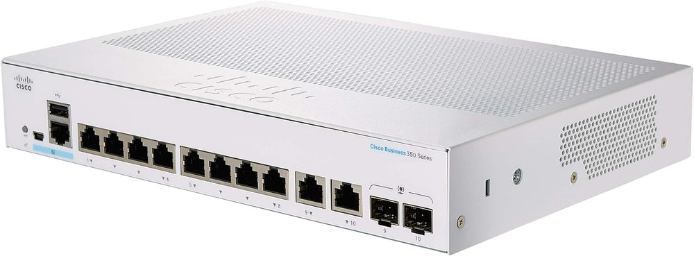 Cisco Business CBS350-8P-E-2G Managed Switch | 8 Port GE | PoE | Ext PS | 2x1G Combo | Limited Lifetime Protection (CBS350-8P-E-2G-NA) Cisco Business CBS350-8P-E-2G Managed Switch | 8 Port GE | PoE | Ext PS | 2x1G Combo | Limited Lifetime Protection (CBS350-8P-E-2G-NA)
