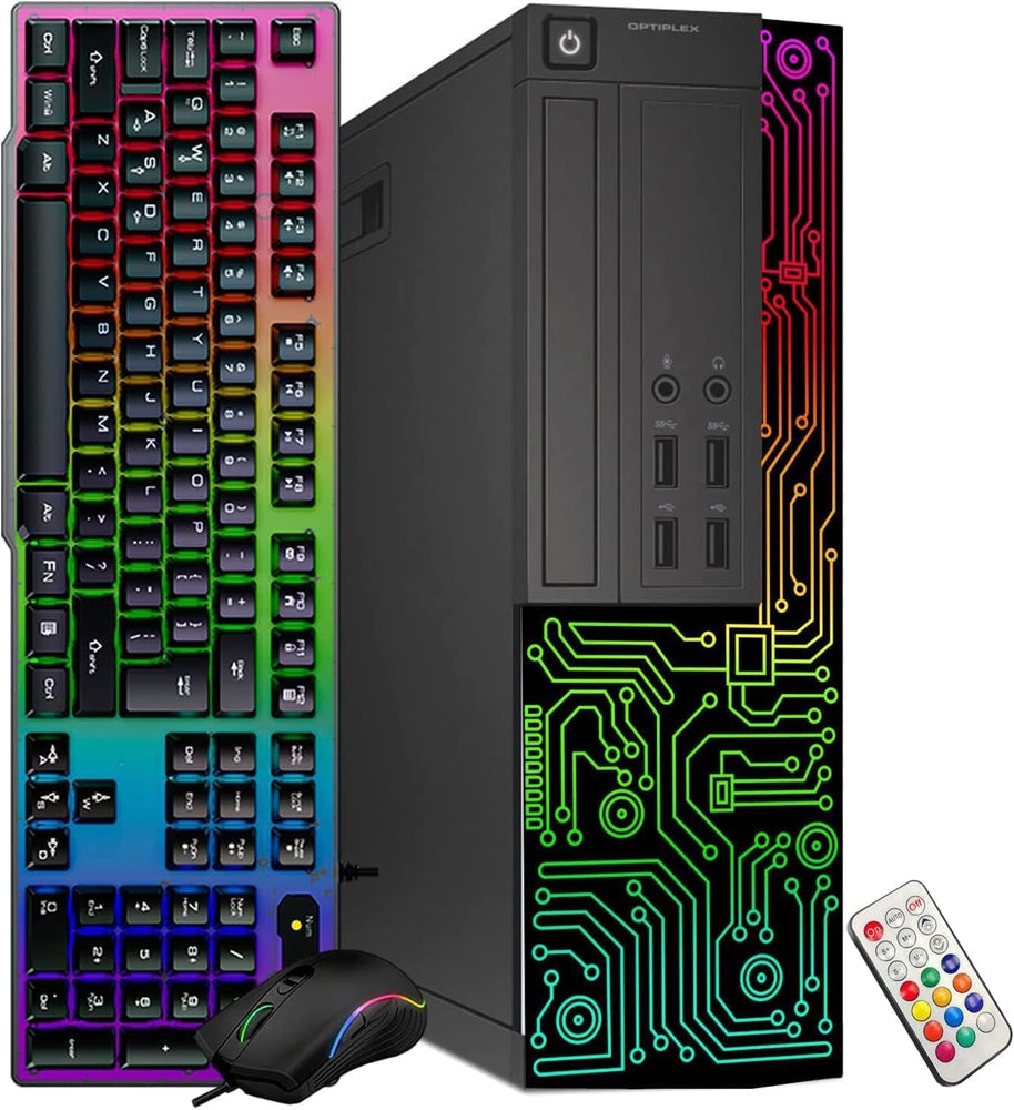 Dell Gaming OptiPlex Desktop RGB Computer PC, Intel Core i7, GeForce GT 1030 2GB GDDR5, 16GB RAM, 512GB SSD, 24 Inch HDMI Monitor, Keyboard Mouse and Headset, WiFi, Windows 10 Pro (Renewed) Dell Gaming OptiPlex Desktop RGB Computer PC, Intel Core i7, GeForce GT 1030 2GB GDDR5, 16GB RAM, 512GB SSD, 24 Inch HDMI Monitor, Keyboard Mouse and Headset, WiFi, Windows 10 Pro (Renewed)