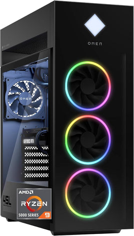HP OMEN 45L Gaming Desktop, AMD Ryzen 9 5900X, 32 GB RAM, 1 TB Solid State Drive, NVIDIA GeForce RTX 3080 Ti Graphics, Windows 11 Home, GT22-0182 (2023)