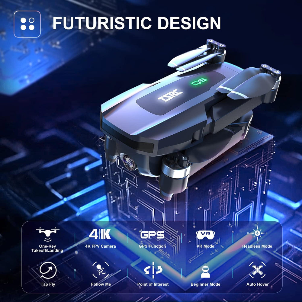 TENSSENX GPS Drone with 4K Camera for Adults, TSRC Q5 RC Quadcopter with Auto Return, Follow Me, Brushless Motor, Circle Fly, Waypoint Fly, Altitude Hold, Headless Mode, 52 Mins Long Flight, Christmas Gifts TENSSENX GPS Drone with 4K Camera for Adults, TSRC Q5 RC Quadcopter with Auto Return, Follow Me, Brushless Motor, Circle Fly, Waypoint Fly, Altitude Hold, Headless Mode, 52 Mins Long Flight, Christmas Gifts