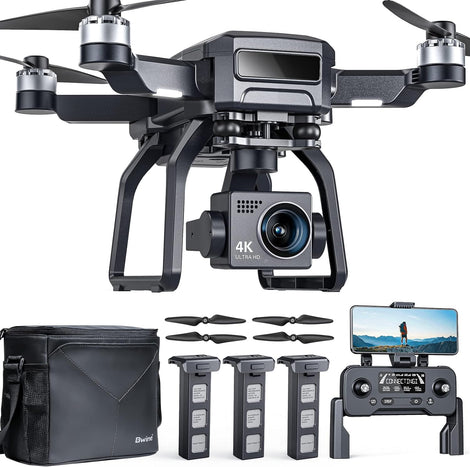 Bwine F7 GPS Camera Professional Drone with FAA Certification Completed for Adults 4K Night Vision, 3-Axis Gimbal, 2 Miles Long Range, 75 Mins Flight Time, with 3 Battery, Auto Return+Follow Me+Fly Around+Beginner Mode