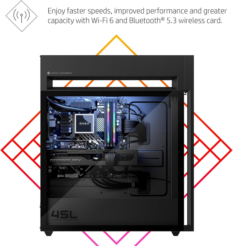 HP OMEN 45L Gaming Desktop, AMD Ryzen 9 5900X, 32 GB RAM, 1 TB Solid State Drive, NVIDIA GeForce RTX 3080 Ti Graphics, Windows 11 Home, GT22-0182 (2023) HP OMEN 45L Gaming Desktop, AMD Ryzen 9 5900X, 32 GB RAM, 1 TB Solid State Drive, NVIDIA GeForce RTX 3080 Ti Graphics, Windows 11 Home, GT22-0182 (2023)