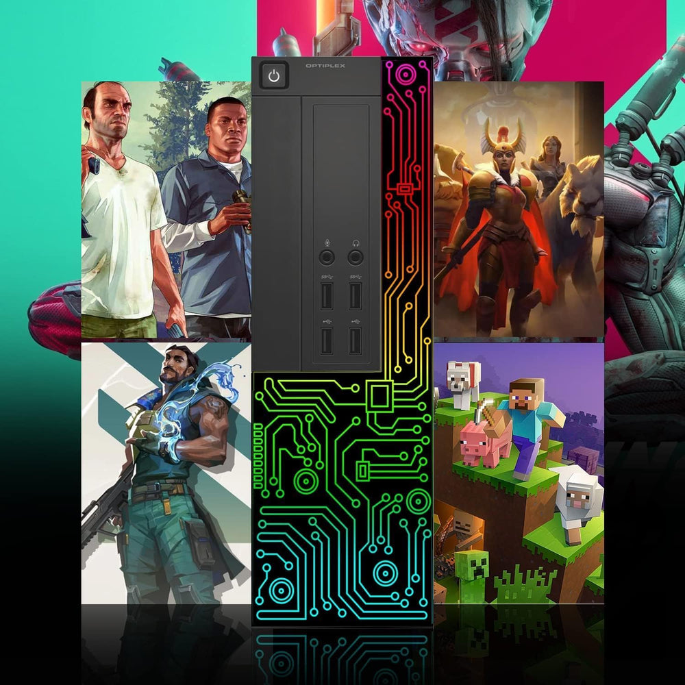 Dell Gaming OptiPlex Desktop RGB Computer PC, Intel Core i7, GeForce GT 1030 2GB GDDR5, 16GB RAM, 512GB SSD, 24 Inch HDMI Monitor, Keyboard Mouse and Headset, WiFi, Windows 10 Pro (Renewed) Dell Gaming OptiPlex Desktop RGB Computer PC, Intel Core i7, GeForce GT 1030 2GB GDDR5, 16GB RAM, 512GB SSD, 24 Inch HDMI Monitor, Keyboard Mouse and Headset, WiFi, Windows 10 Pro (Renewed)