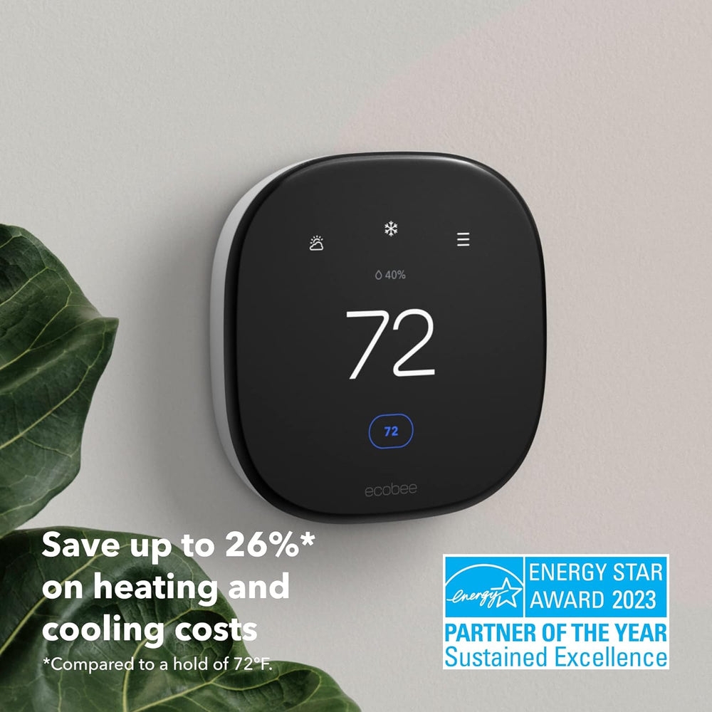 ecobee New Smart Thermostat Premium with Smart Sensor and Air Quality Monitor - Programmable Wifi Thermostat - Works with Siri, Alexa, Google Assistant ecobee New Smart Thermostat Premium with Smart Sensor and Air Quality Monitor - Programmable Wifi Thermostat - Works with Siri, Alexa, Google Assistant
