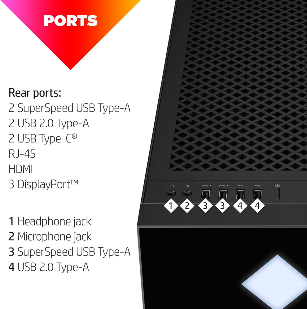 HP OMEN 45L Gaming Desktop, AMD Ryzen 9 5900X, 32 GB RAM, 1 TB Solid State Drive, NVIDIA GeForce RTX 3080 Ti Graphics, Windows 11 Home, GT22-0182 (2023) HP OMEN 45L Gaming Desktop, AMD Ryzen 9 5900X, 32 GB RAM, 1 TB Solid State Drive, NVIDIA GeForce RTX 3080 Ti Graphics, Windows 11 Home, GT22-0182 (2023)