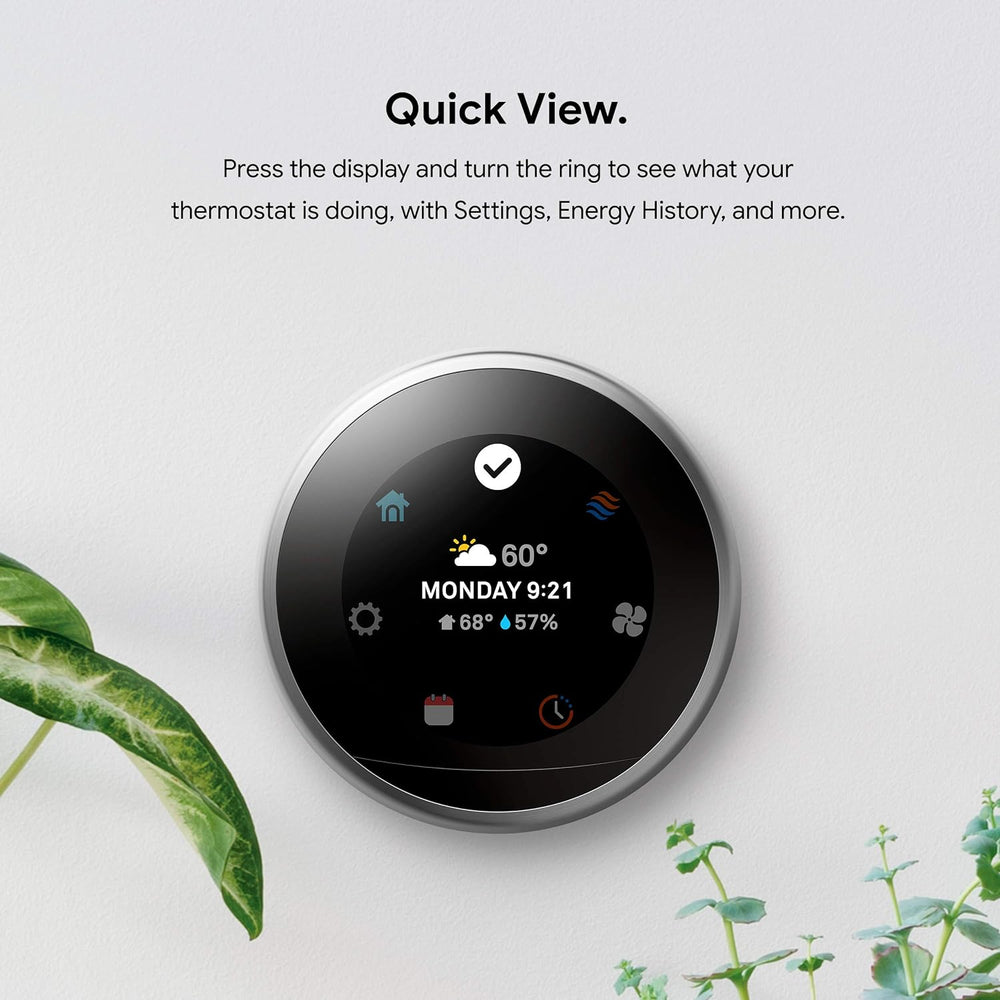 Google Nest Learning Thermostat - Programmable Smart Thermostat for Home - 3rd Generation- Works with Alexa - White Google Nest Learning Thermostat - Programmable Smart Thermostat for Home - 3rd Generation- Works with Alexa - White