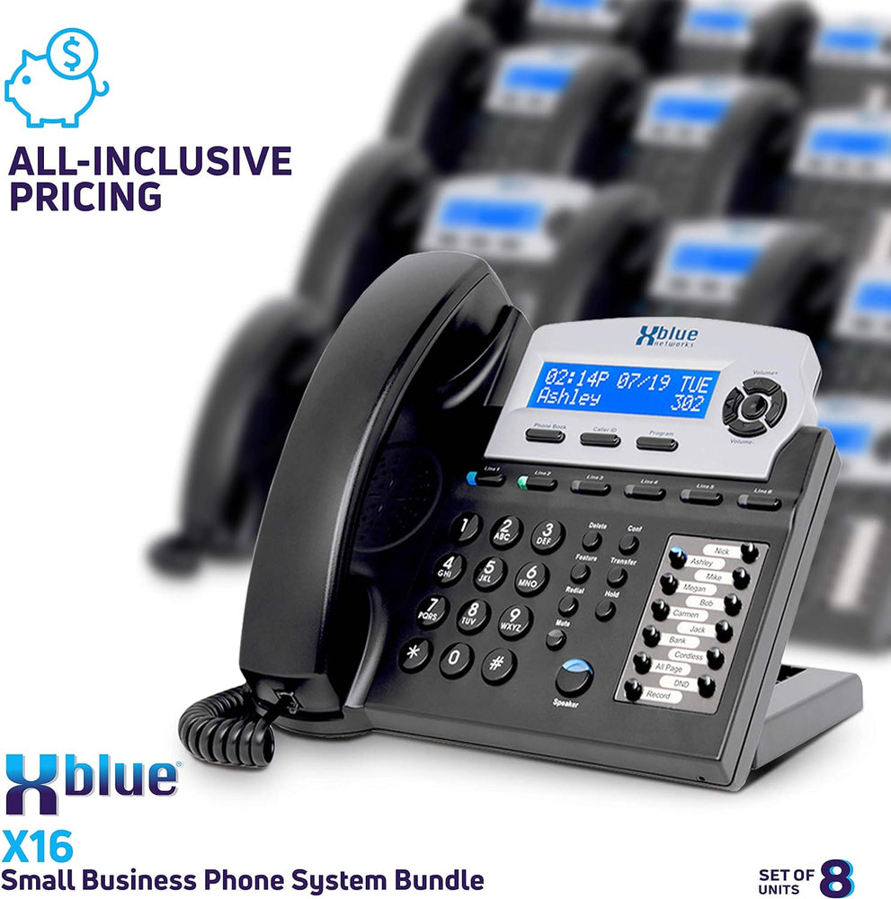 XBLUE X16 Plus Small Business Phone System Bundle with (3) XD10 Digital Phones - Capacity is (6) Outside Line & (16) Digital Phones - Includes Auto Attendant, Voicemail, Caller ID, Paging & Intercom XBLUE X16 Plus Small Business Phone System Bundle with (3) XD10 Digital Phones - Capacity is (6) Outside Line & (16) Digital Phones - Includes Auto Attendant, Voicemail, Caller ID, Paging & Intercom