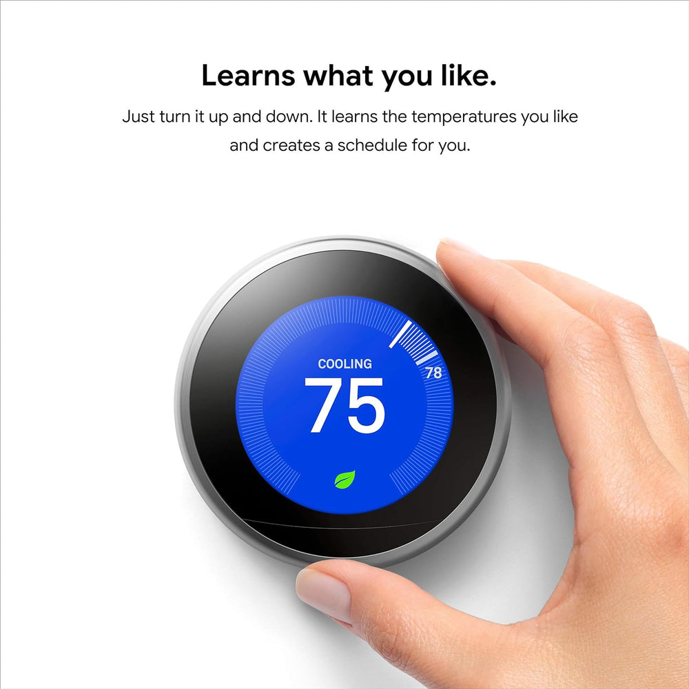 Google Nest Learning Thermostat - Programmable Smart Thermostat for Home - 3rd Generation- Works with Alexa - White Google Nest Learning Thermostat - Programmable Smart Thermostat for Home - 3rd Generation- Works with Alexa - White