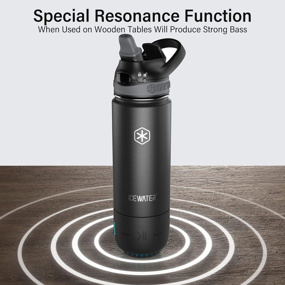 ICEWATER 3-in-1 Smart Water Bottle, Glows to Remind You to Keep Hydrated, Bluetooth Speaker & Dancing Lights, Plastic Water Bottle With Chug Lid, Great Christmas Gift (20 oz, Black) ICEWATER 3-in-1 Smart Water Bottle, Glows to Remind You to Keep Hydrated, Bluetooth Speaker & Dancing Lights, Plastic Water Bottle With Chug Lid, Great Christmas Gift (20 oz, Black)