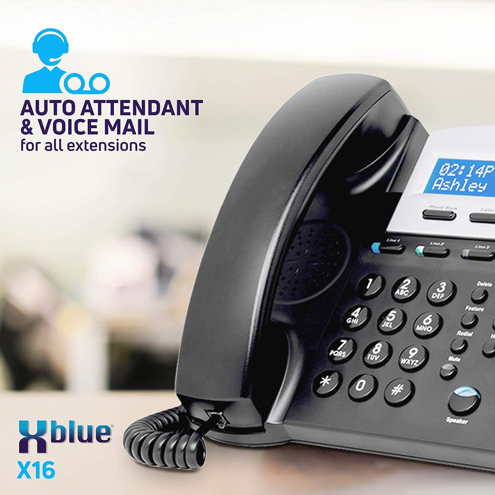 XBLUE X16 Plus Small Business Phone System Bundle with (3) XD10 Digital Phones - Capacity is (6) Outside Line & (16) Digital Phones - Includes Auto Attendant, Voicemail, Caller ID, Paging & Intercom XBLUE X16 Plus Small Business Phone System Bundle with (3) XD10 Digital Phones - Capacity is (6) Outside Line & (16) Digital Phones - Includes Auto Attendant, Voicemail, Caller ID, Paging & Intercom