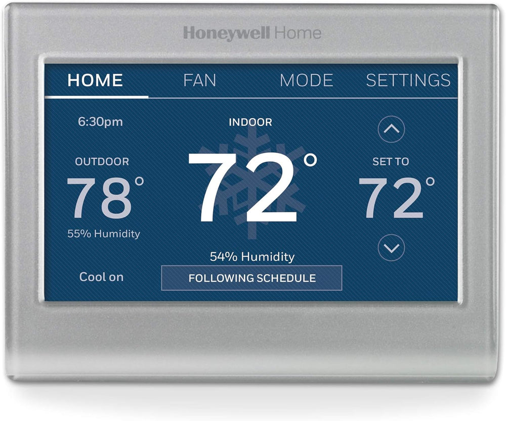 Honeywell Home RTH9585WF Wi-Fi Smart Color Thermostat, 7 Day Programmable, Touch Screen, Energy Star, Alexa Ready, C-Wire Required, Not Compatible with Line Volt Heating Gray Honeywell Home RTH9585WF Wi-Fi Smart Color Thermostat, 7 Day Programmable, Touch Screen, Energy Star, Alexa Ready, C-Wire Required, Not Compatible with Line Volt Heating Gray