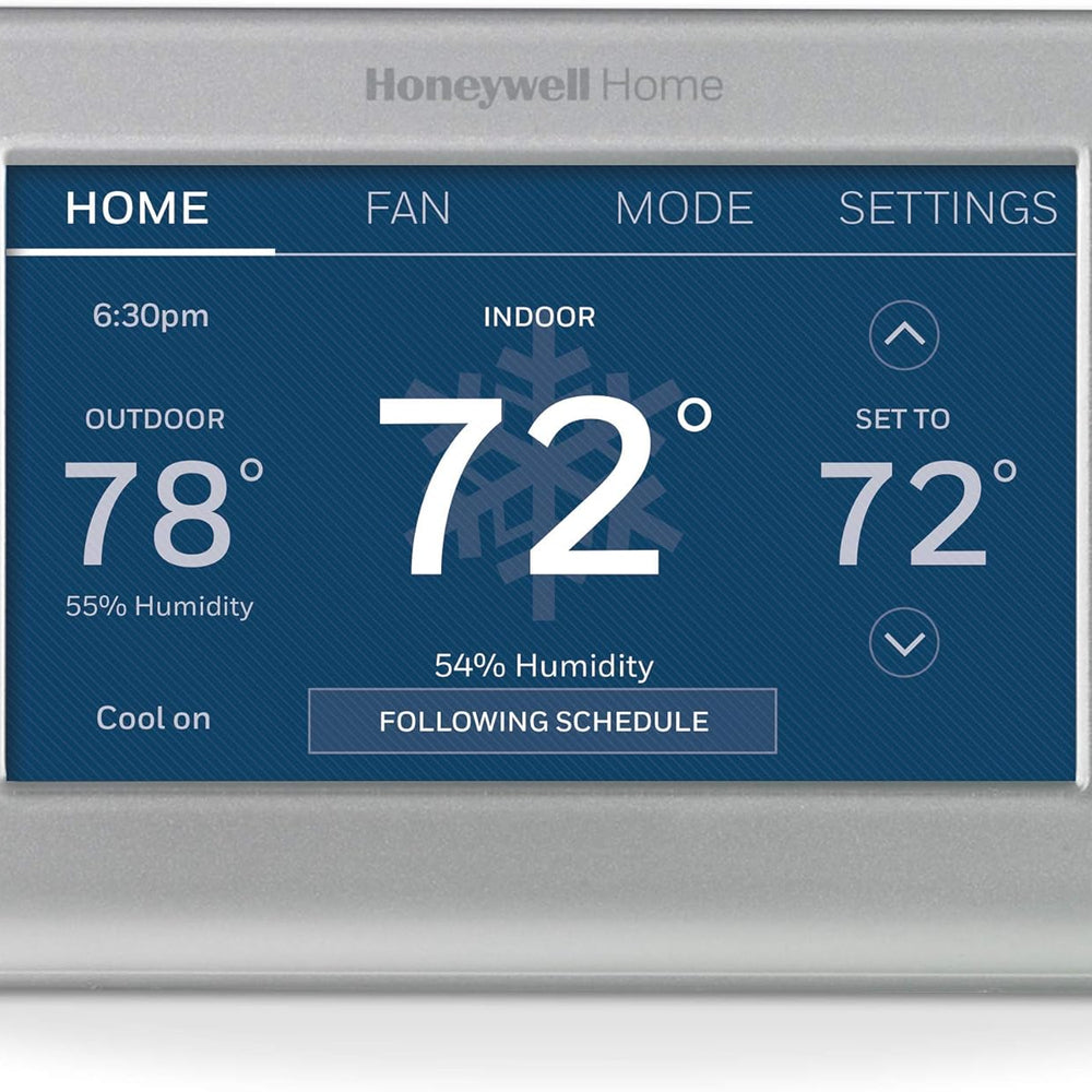 Honeywell Home RTH9585WF Wi-Fi Smart Color Thermostat, 7 Day Programmable, Touch Screen, Energy Star, Alexa Ready, C-Wire Required, Not Compatible with Line Volt Heating Gray Honeywell Home RTH9585WF Wi-Fi Smart Color Thermostat, 7 Day Programmable, Touch Screen, Energy Star, Alexa Ready, C-Wire Required, Not Compatible with Line Volt Heating Gray