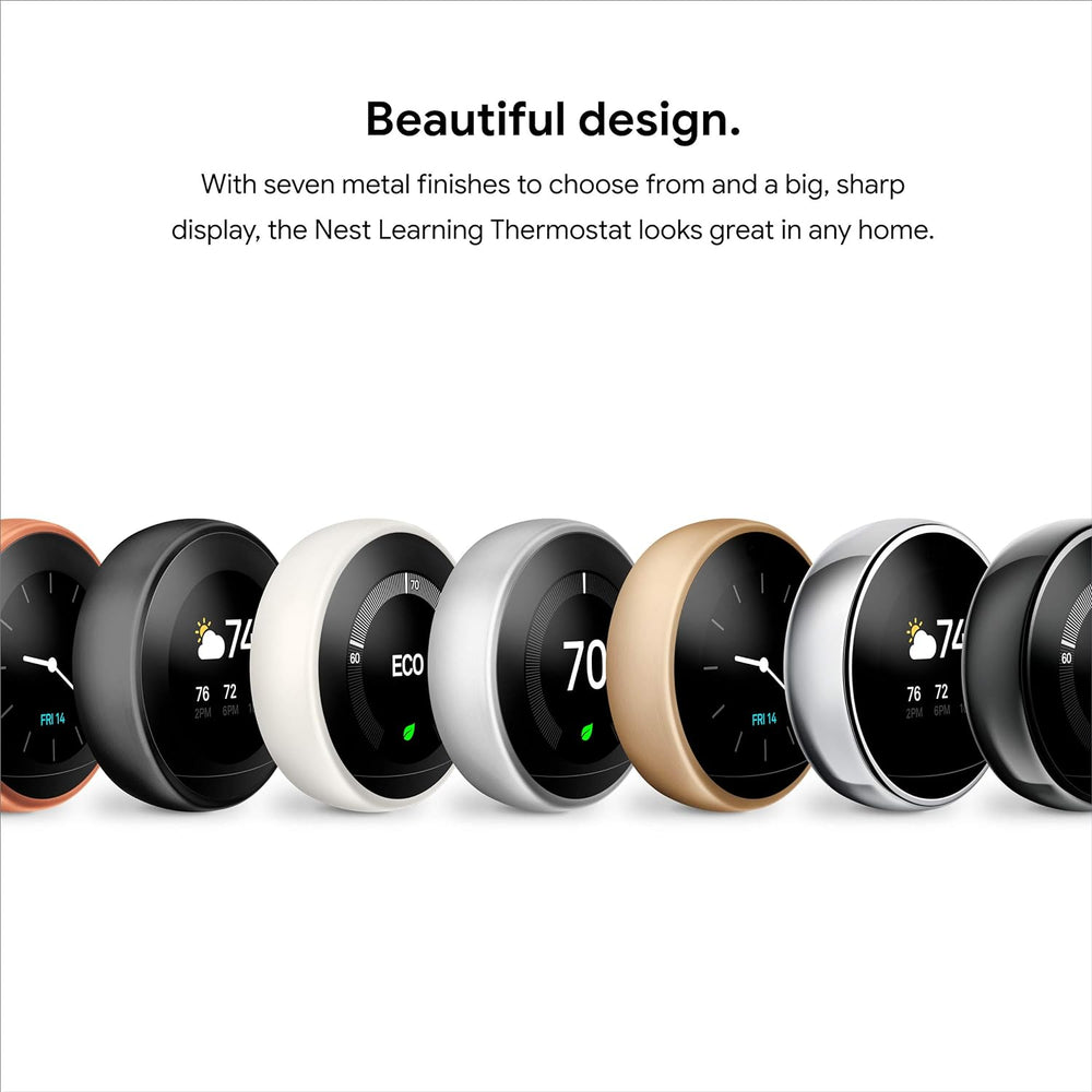 Google Nest Learning Thermostat - Programmable Smart Thermostat for Home - 3rd Generation- Works with Alexa - White Google Nest Learning Thermostat - Programmable Smart Thermostat for Home - 3rd Generation- Works with Alexa - White