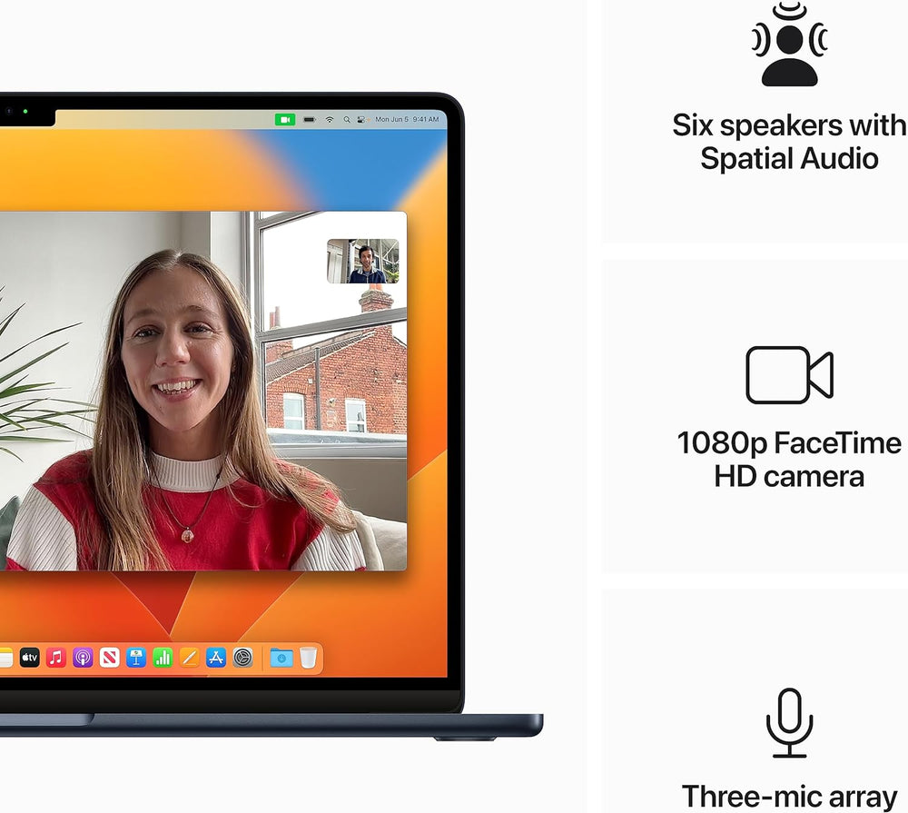 Apple 2023 MacBook Air Laptop with M2 chip: 15.3-inch Liquid Retina Display, 16GB Unified Memory, 1TB SSD Storage, 1080p FaceTime HD Camera, Touch ID. Works with iPhone/iPad; Midnight Apple 2023 MacBook Air Laptop with M2 chip: 15.3-inch Liquid Retina Display, 16GB Unified Memory, 1TB SSD Storage, 1080p FaceTime HD Camera, Touch ID. Works with iPhone/iPad; Midnight