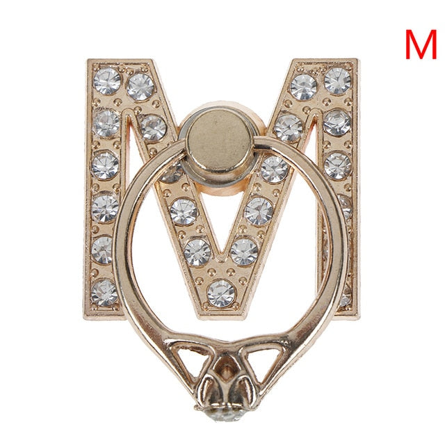 1pc 360 Degree Diamond Metal Letter A-Z Finger Ring Smartphone Stand Holder Mobile Phone Holder For  iPhone 6s 7 8 1pc 360 Degree Diamond Metal Letter A-Z Finger Ring Smartphone Stand Holder Mobile Phone Holder For  iPhone 6s 7 8