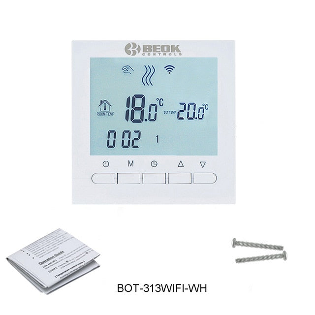 BEOK BOT-313WIFI Gas Boiler Heating Thermostat Smart Wifi Temperature Regulator for Boilers Work with Alexa Google Home BEOK BOT-313WIFI Gas Boiler Heating Thermostat Smart Wifi Temperature Regulator for Boilers Work with Alexa Google Home