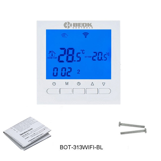 BEOK BOT-313WIFI Gas Boiler Heating Thermostat Smart Wifi Temperature Regulator for Boilers Work with Alexa Google Home BEOK BOT-313WIFI Gas Boiler Heating Thermostat Smart Wifi Temperature Regulator for Boilers Work with Alexa Google Home