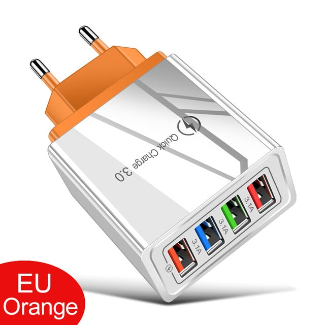 USB Charger Quick Charge 3.0 4.0 QC3.0 Fast Charging Mobile Phone Charger For iPhone X Samsung Xiaomi Huawei Tablet Wall Adapter USB Charger Quick Charge 3.0 4.0 QC3.0 Fast Charging Mobile Phone Charger For iPhone X Samsung Xiaomi Huawei Tablet Wall Adapter