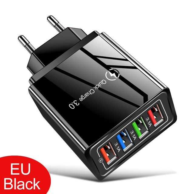 USB Charger Quick Charge 3.0 4.0 QC3.0 Fast Charging Mobile Phone Charger For iPhone X Samsung Xiaomi Huawei Tablet Wall Adapter USB Charger Quick Charge 3.0 4.0 QC3.0 Fast Charging Mobile Phone Charger For iPhone X Samsung Xiaomi Huawei Tablet Wall Adapter