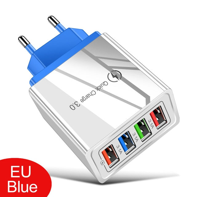 USB Charger Quick Charge 3.0 4.0 QC3.0 Fast Charging Mobile Phone Charger For iPhone X Samsung Xiaomi Huawei Tablet Wall Adapter USB Charger Quick Charge 3.0 4.0 QC3.0 Fast Charging Mobile Phone Charger For iPhone X Samsung Xiaomi Huawei Tablet Wall Adapter