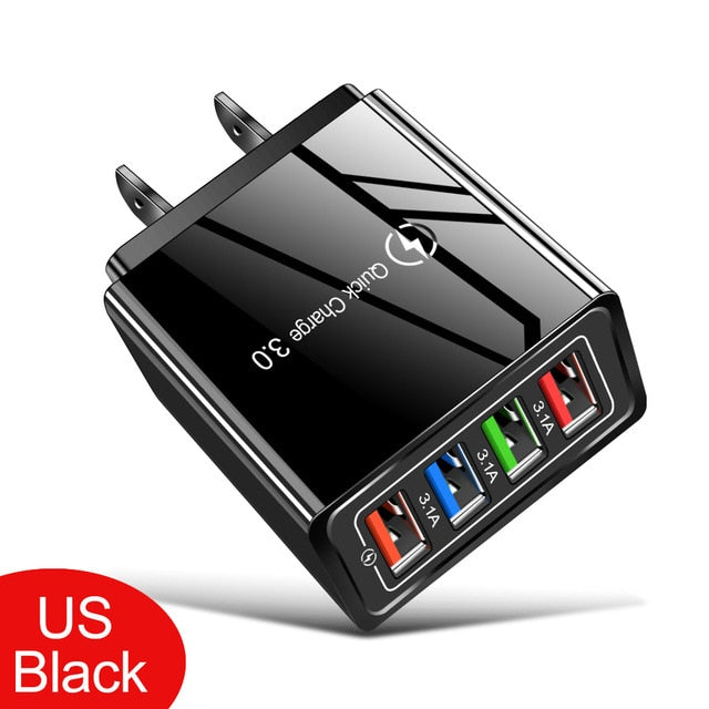 USB Charger Quick Charge 3.0 4.0 QC3.0 Fast Charging Mobile Phone Charger For iPhone X Samsung Xiaomi Huawei Tablet Wall Adapter USB Charger Quick Charge 3.0 4.0 QC3.0 Fast Charging Mobile Phone Charger For iPhone X Samsung Xiaomi Huawei Tablet Wall Adapter