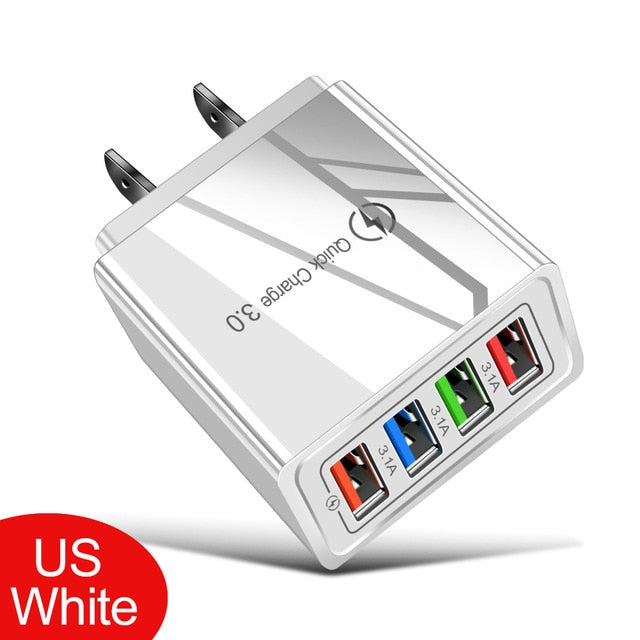 USB Charger Quick Charge 3.0 4.0 QC3.0 Fast Charging Mobile Phone Charger For iPhone X Samsung Xiaomi Huawei Tablet Wall Adapter USB Charger Quick Charge 3.0 4.0 QC3.0 Fast Charging Mobile Phone Charger For iPhone X Samsung Xiaomi Huawei Tablet Wall Adapter