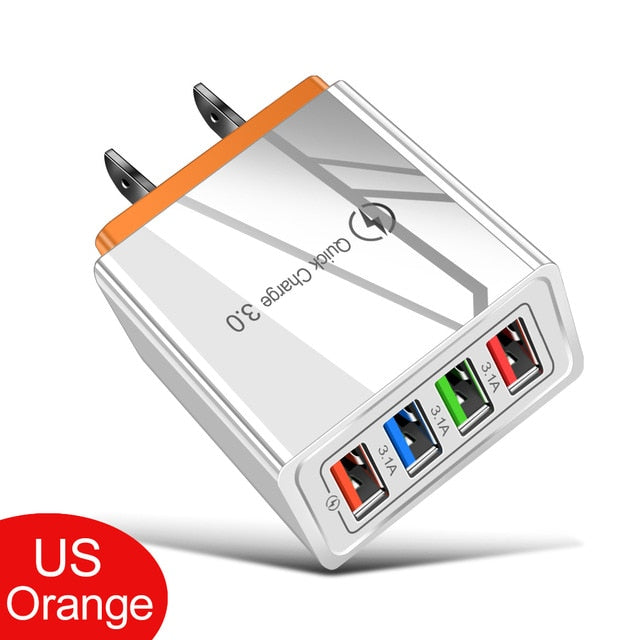 USB Charger Quick Charge 3.0 4.0 QC3.0 Fast Charging Mobile Phone Charger For iPhone X Samsung Xiaomi Huawei Tablet Wall Adapter USB Charger Quick Charge 3.0 4.0 QC3.0 Fast Charging Mobile Phone Charger For iPhone X Samsung Xiaomi Huawei Tablet Wall Adapter