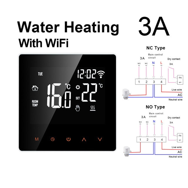 AVATTO Tuya WiFi Smart Thermostat, Electric floor Heating Water/Gas Boiler Temperature Remote Controller for Google Home, Alexa AVATTO Tuya WiFi Smart Thermostat, Electric floor Heating Water/Gas Boiler Temperature Remote Controller for Google Home, Alexa